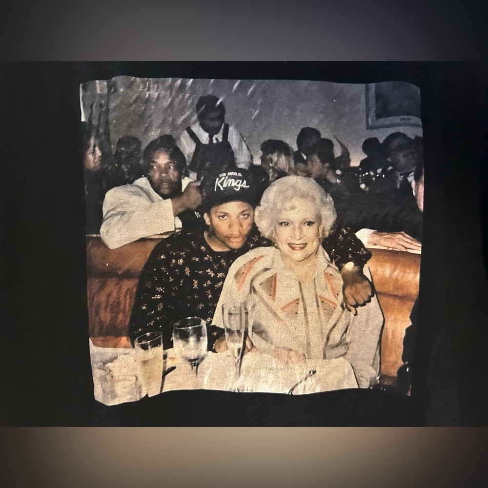 Black Graphic T-Shirt Betty White Eazy E